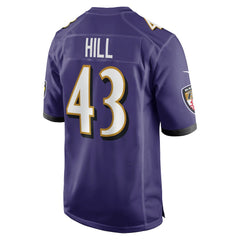 Justice Hill  Game Jersey - Baltimore Ravens Jerseys