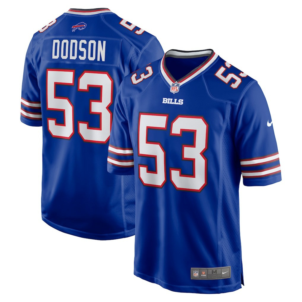 Tyrel Dodson  Game Player Jersey - Buffalo Bills Jerseys