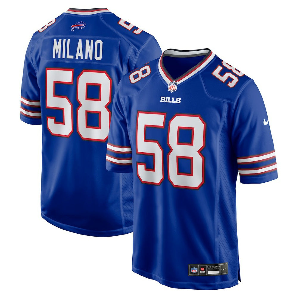Matt Milano  Game Player Jersey - Buffalo Bills Jerseys