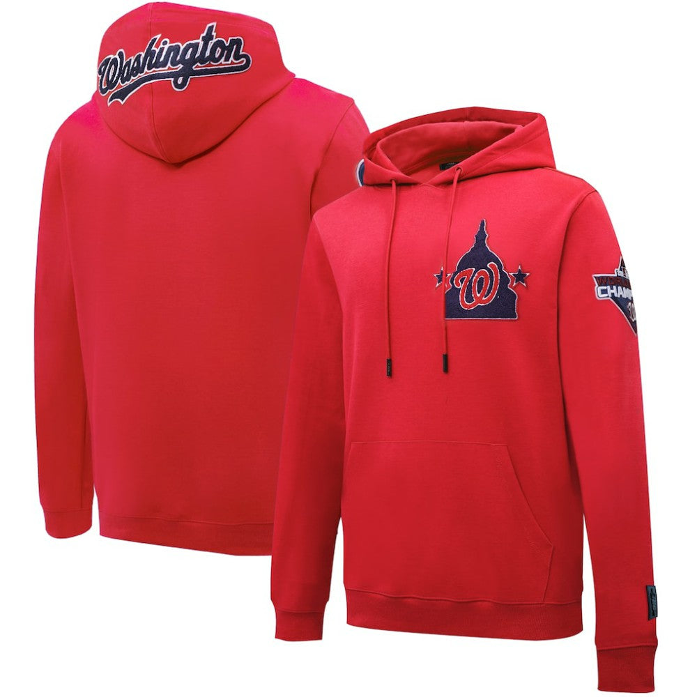 Red Washington Nationals Pro Standard Logo Pullover Hoodie
