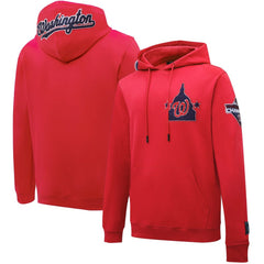 Red Washington Nationals Pro Standard Logo Pullover Hoodie