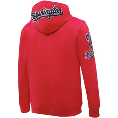 Red Washington Nationals Pro Standard Logo Pullover Hoodie