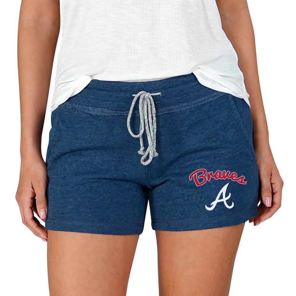 Navy Atlanta Braves Concepts Sport Women's Mainstream Terry Shorts