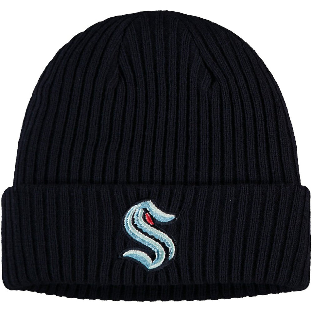 NHL Seattle Kraken Fanatics Core Primary Logo Cuffed Knit Hat