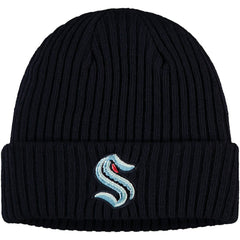 NHL Seattle Kraken Fanatics Core Primary Logo Cuffed Knit Hat