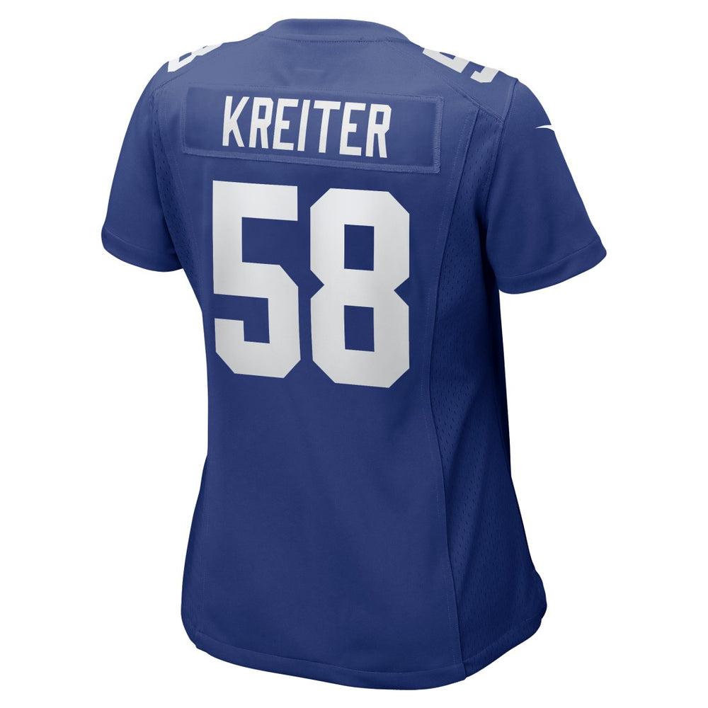 Casey Kreiter  Women's Game Jersey - New York Giants Jerseys