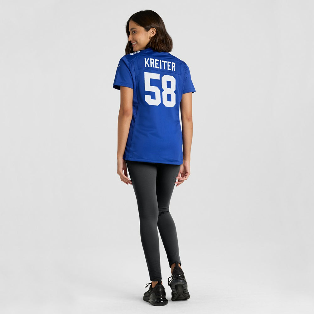 Casey Kreiter  Women's Game Jersey - New York Giants Jerseys