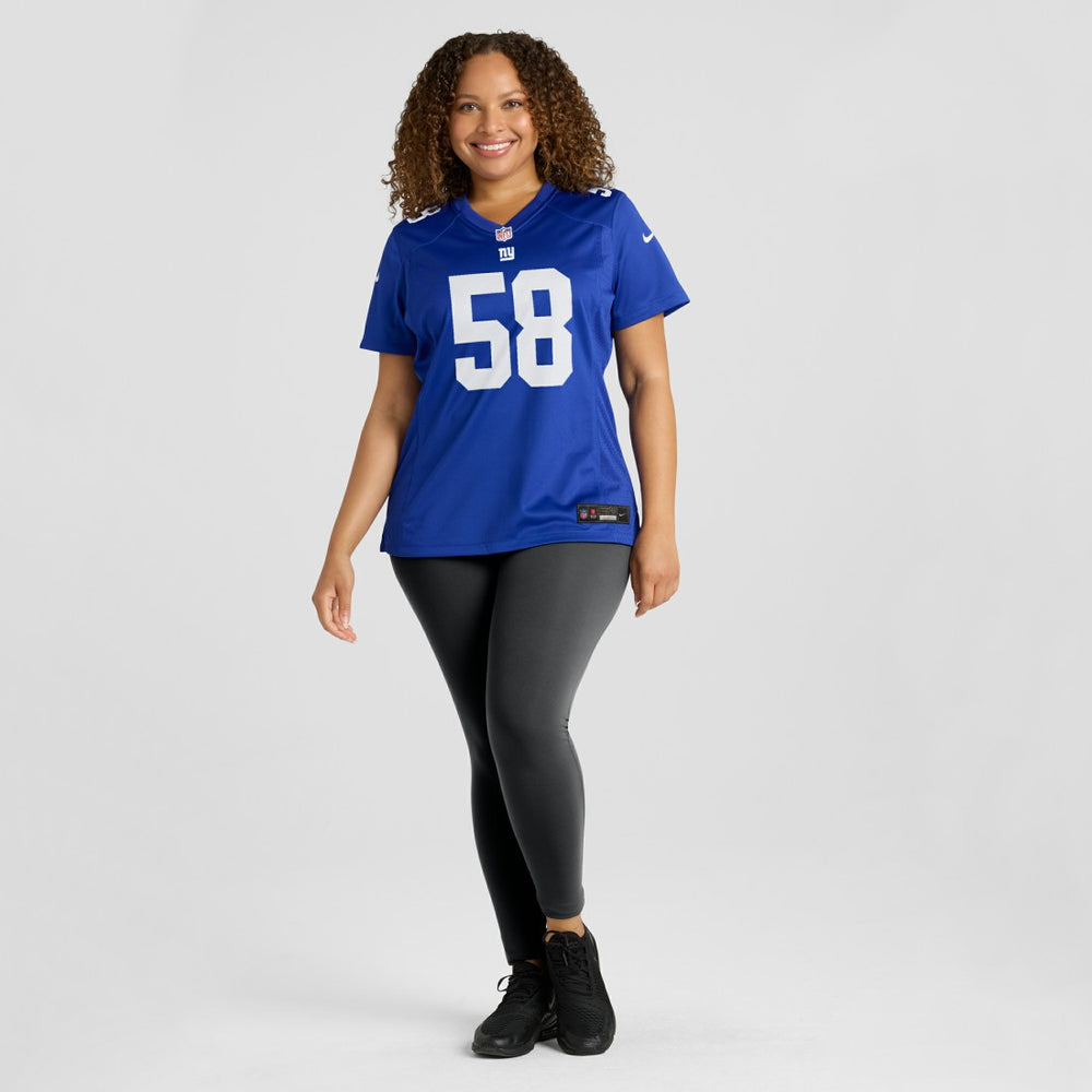 Casey Kreiter  Women's Game Jersey - New York Giants Jerseys