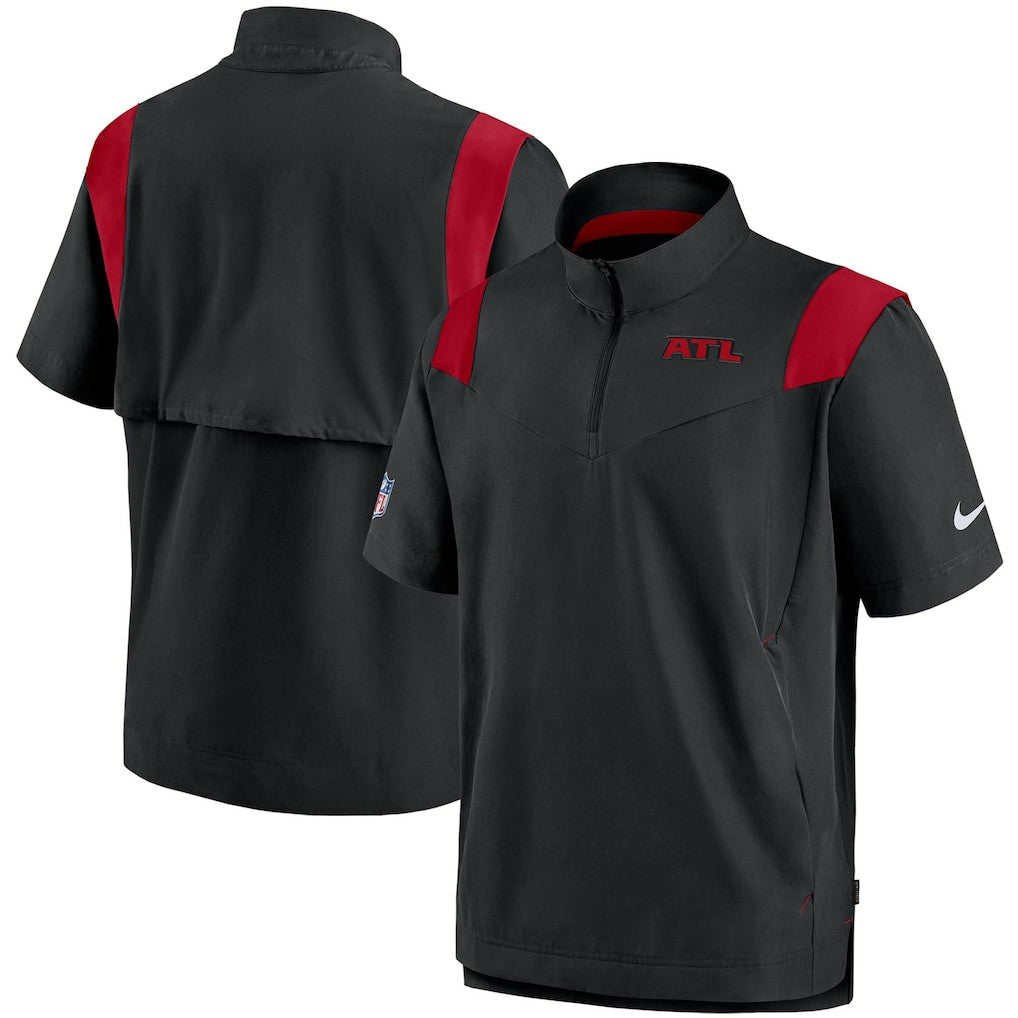 Sideline Coaches Short Sleeve Quarter-Zip Jacket - Atlanta Falcons Jackets