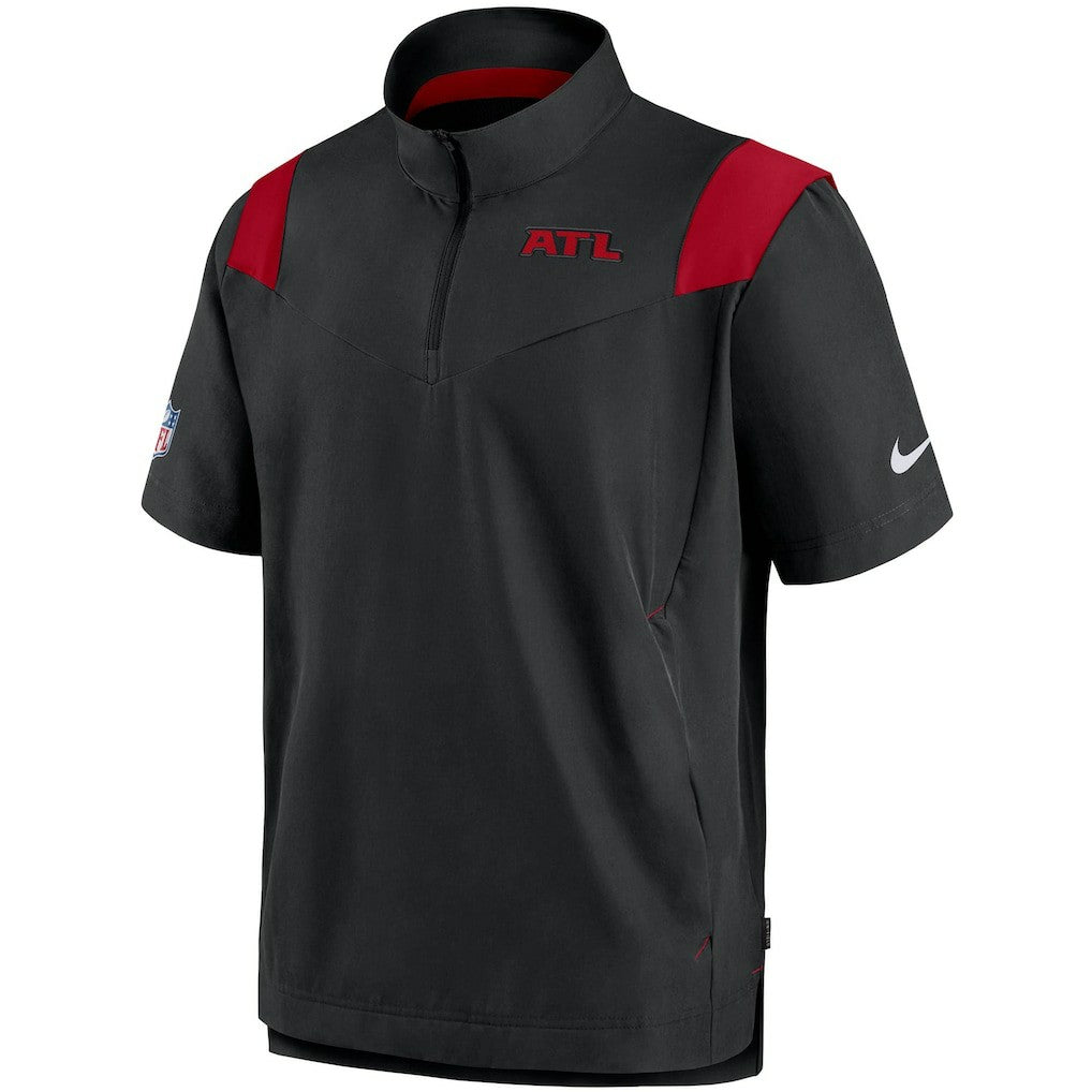 Sideline Coaches Short Sleeve Quarter-Zip Jacket - Atlanta Falcons Jackets