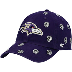 '47 Women's Confetti Clean Up Head Logo Adjustable Hat - Baltimore Ravens Hats