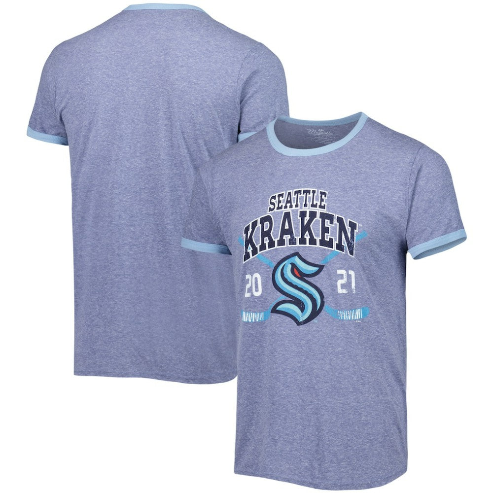 NHL Seattle Kraken Fanatics Buzzer Beater Tri-Blend Ringer T-Shirt