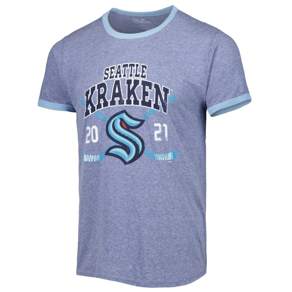 NHL Seattle Kraken Fanatics Buzzer Beater Tri-Blend Ringer T-Shirt