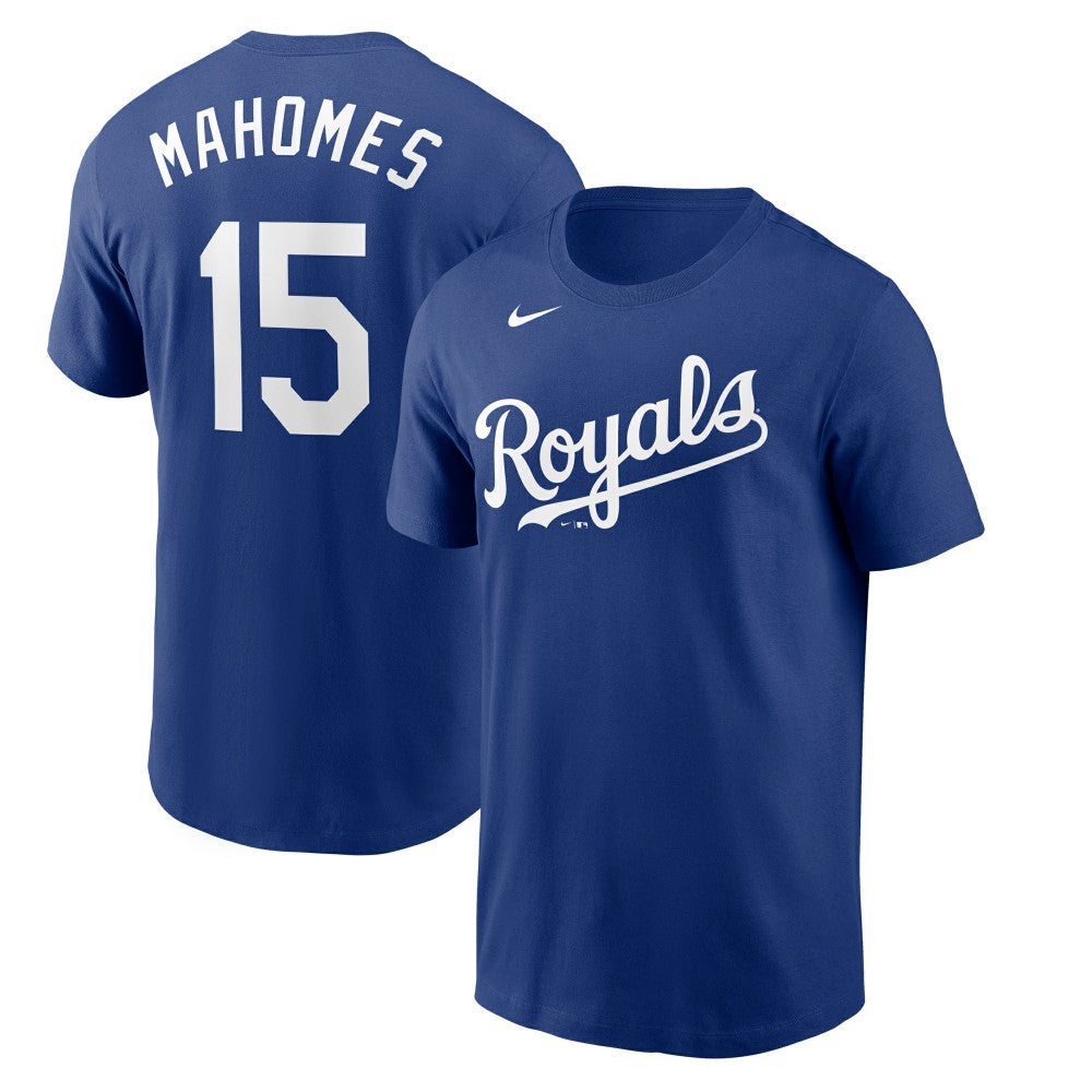 Royal Patrick Mahomes Kansas City Royals Nike Name & Number T-Shirt