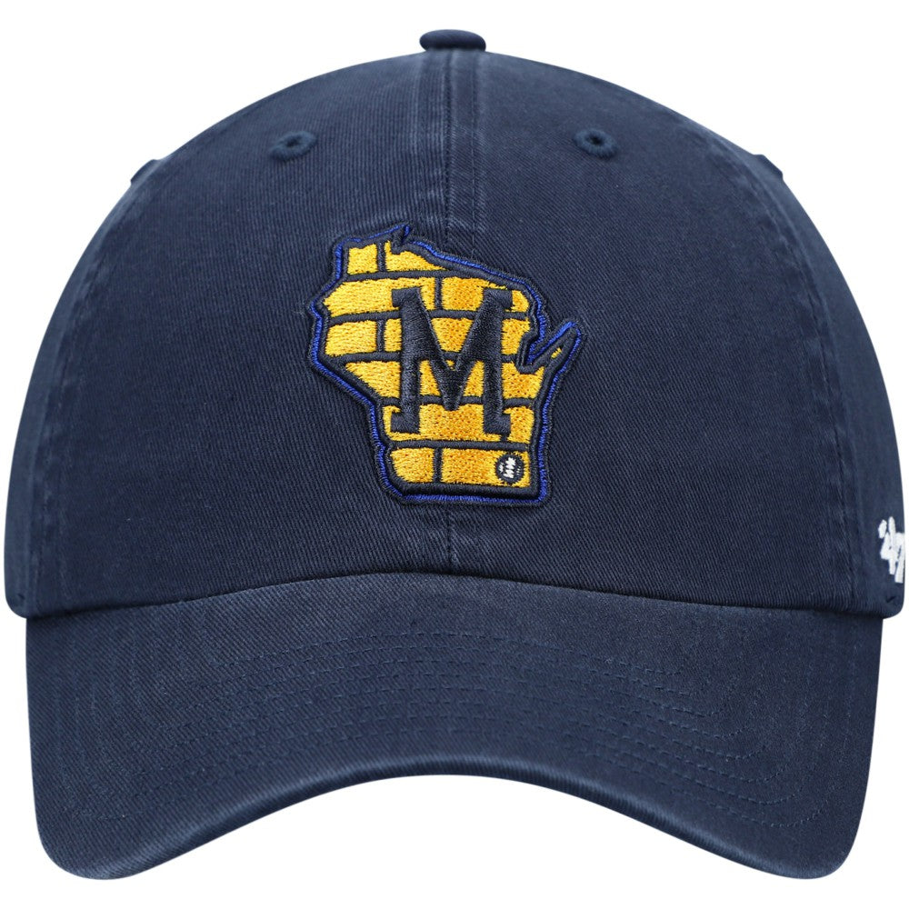 Navy Milwaukee Brewers '47 Clean Up Adjustable Hat