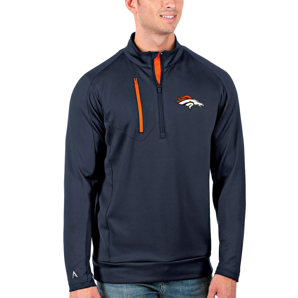 Antigua Generation Quarter-Zip Pullover Jacket - Denver Broncos Pullover