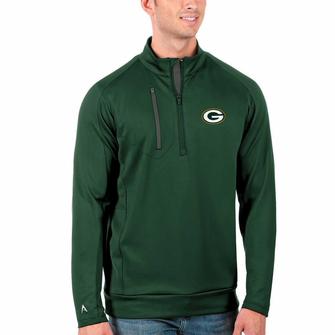 Antigua Generation Quarter-Zip Pullover Jacket - Green Bay Packers Pullover