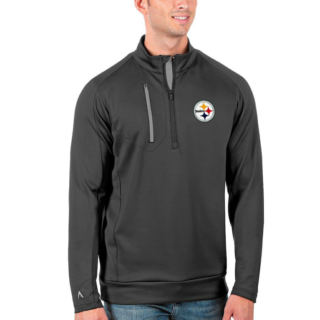 Antigua Generation Quarter-Zip Pullover Jacket - Pittsburgh Steelers Pullover