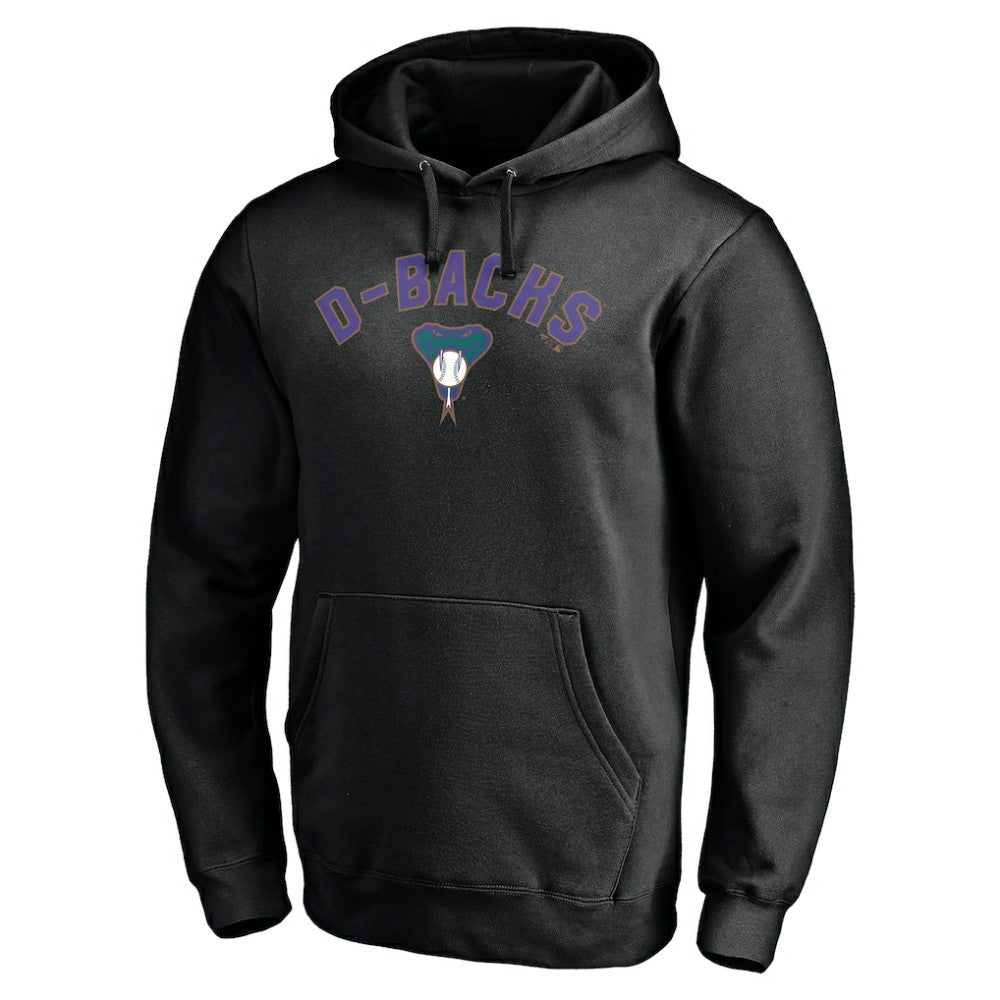 Black Arizona Diamondbacks Cooperstown Winning Streak Personalized Name & Number Pullover Hoodie