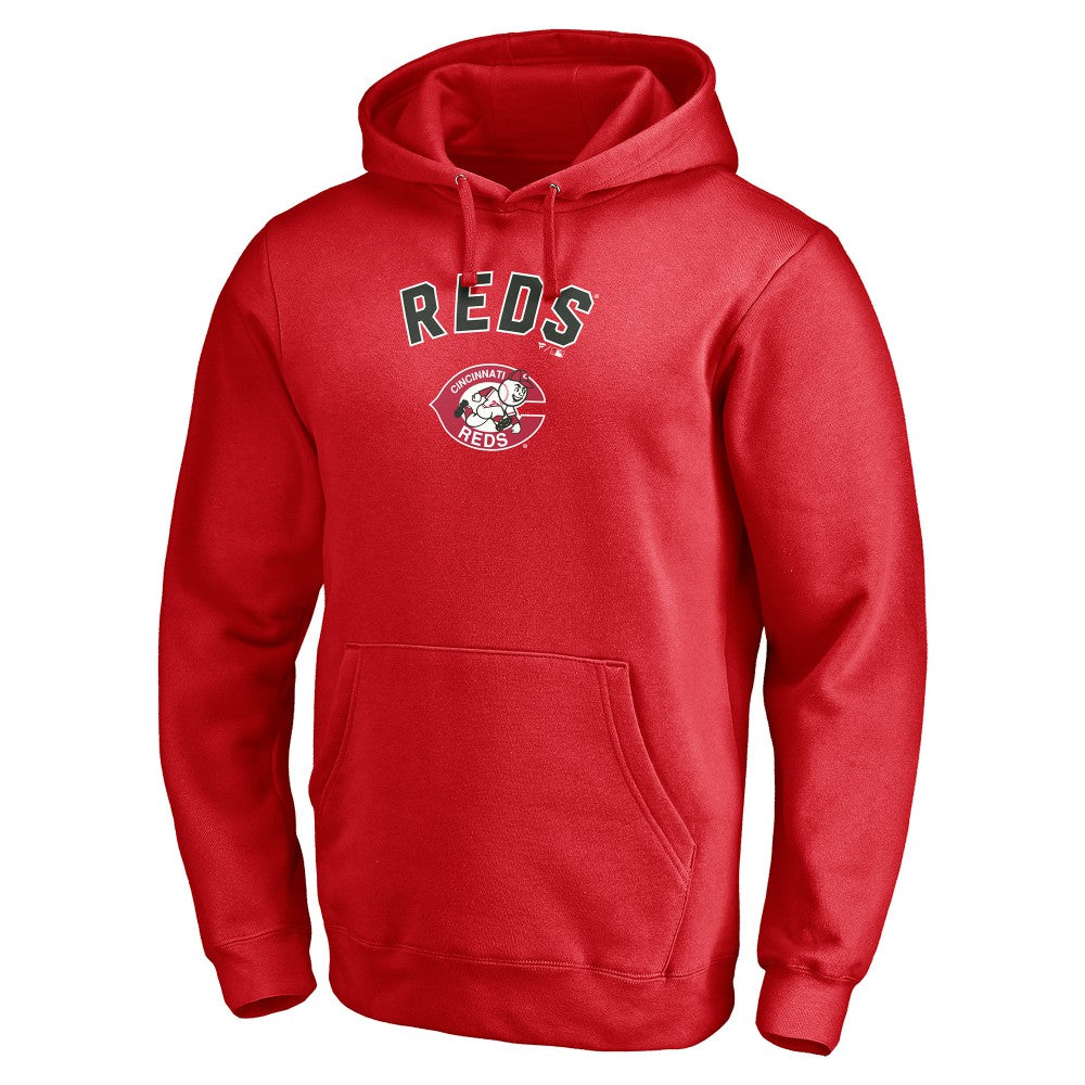 Red Cincinnati Reds Cooperstown Winning Streak Personalized Name & Number Pullover Hoodie
