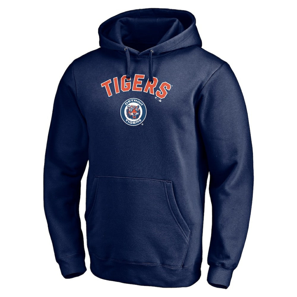 Navy Detroit Tigers Cooperstown Winning Streak Personalized Name & Number Pullover Hoodie