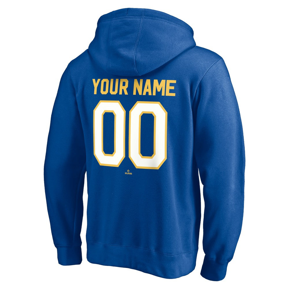 Royal Milwaukee Brewers Cooperstown Winning Streak Personalized Name & Number Pullover Hoodie