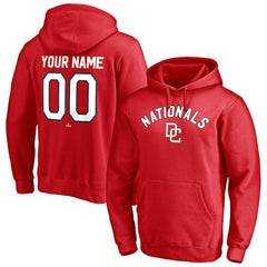 Red Washington Nationals Cooperstown Winning Streak Personalized Name & Number Pullover Hoodie