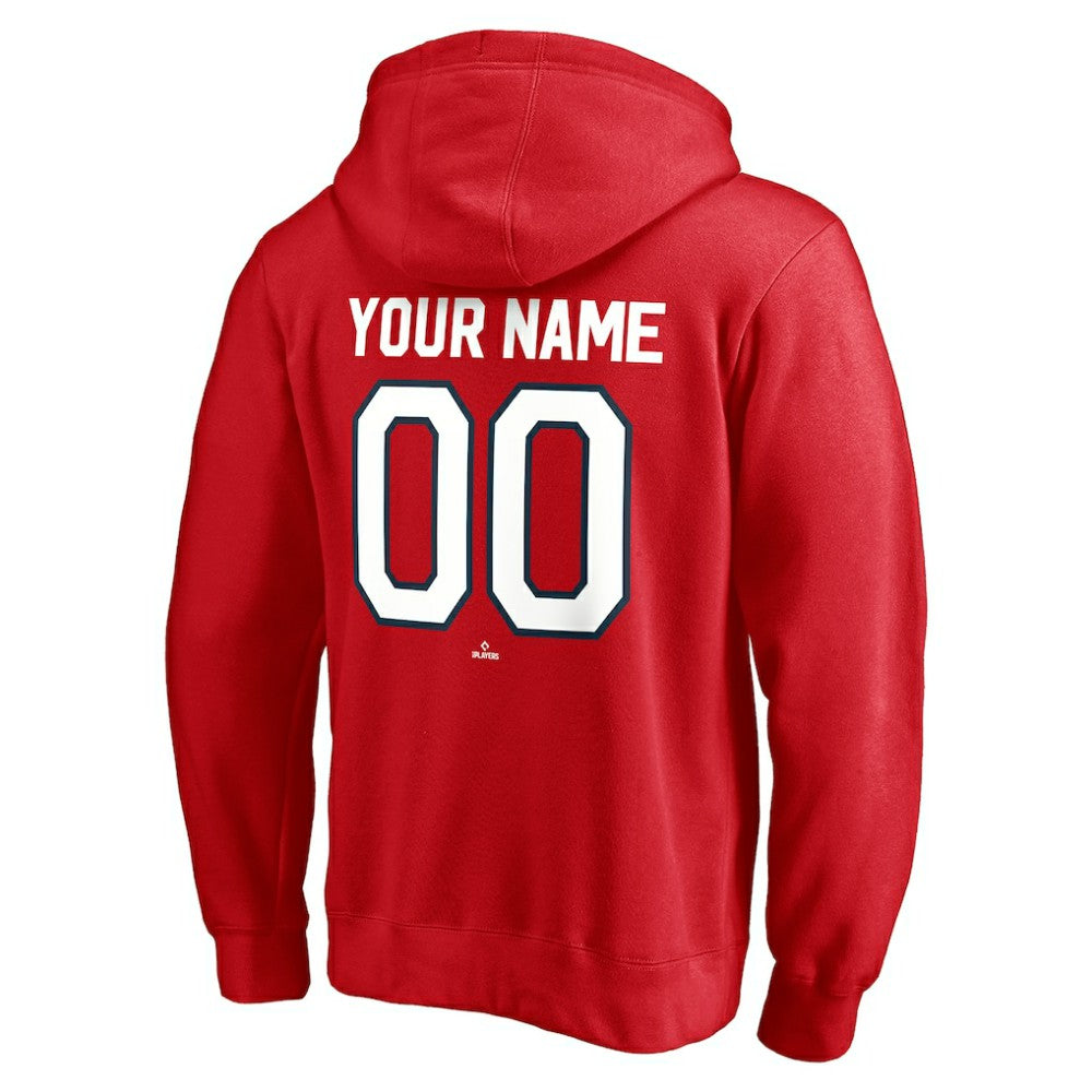 Red Washington Nationals Cooperstown Winning Streak Personalized Name & Number Pullover Hoodie