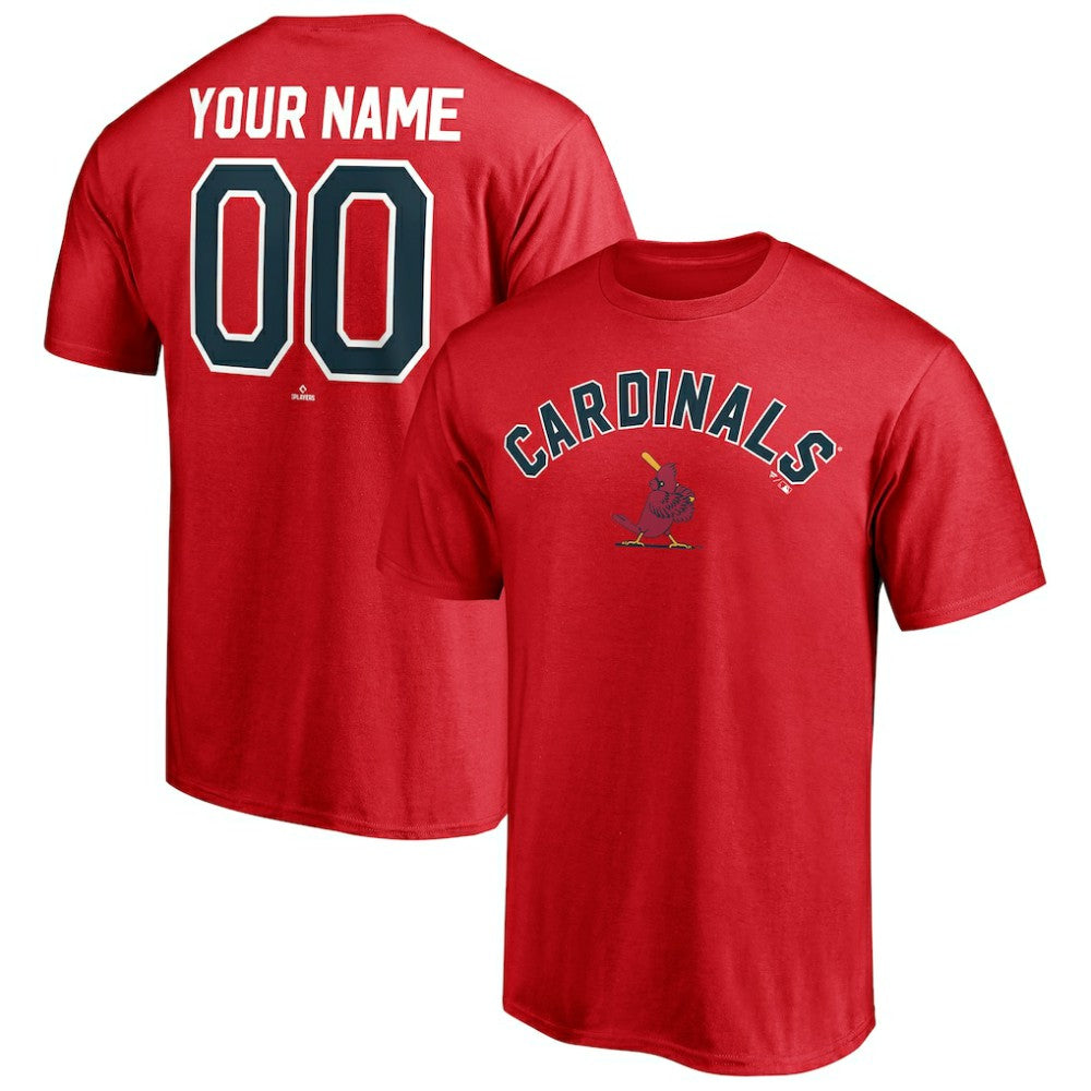 Red St. Louis Cardinals Cooperstown Winning Streak Personalized Name & Number T-Shirt