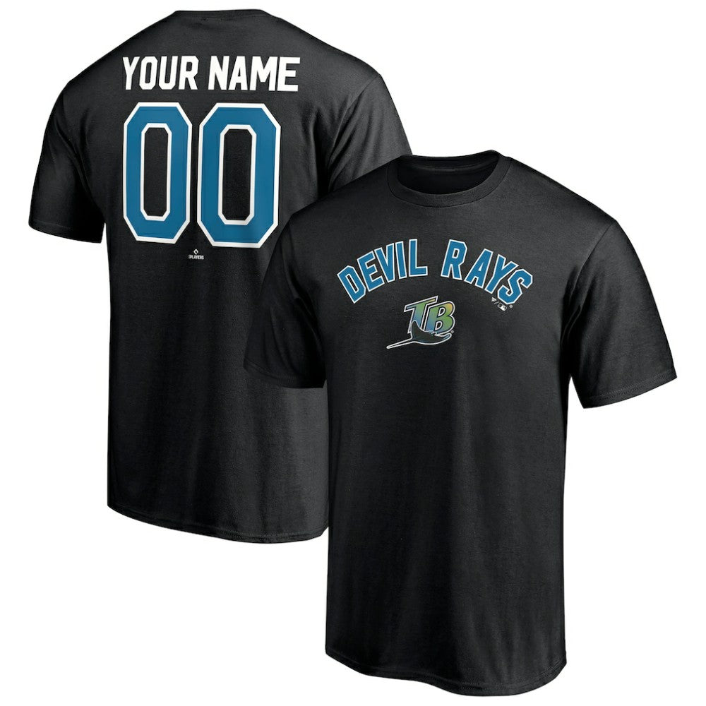 Black Tampa Bay Rays Cooperstown Winning Streak Personalized Name & Number T-Shirt