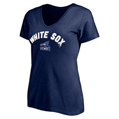 Navy Chicago White Sox Women's Cooperstown Winning Streak Personalized Name & Number V-Neck T-Shirt