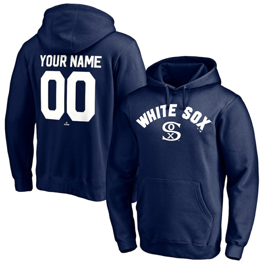 Navy Chicago White Sox Cooperstown Winning Streak Alternate Personalized Name & Number Pullover Hoodie