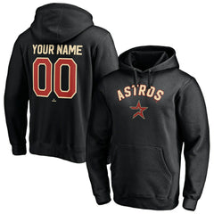 Black Houston Astros Cooperstown Winning Streak Alternate Personalized Name & Number Pullover Hoodie