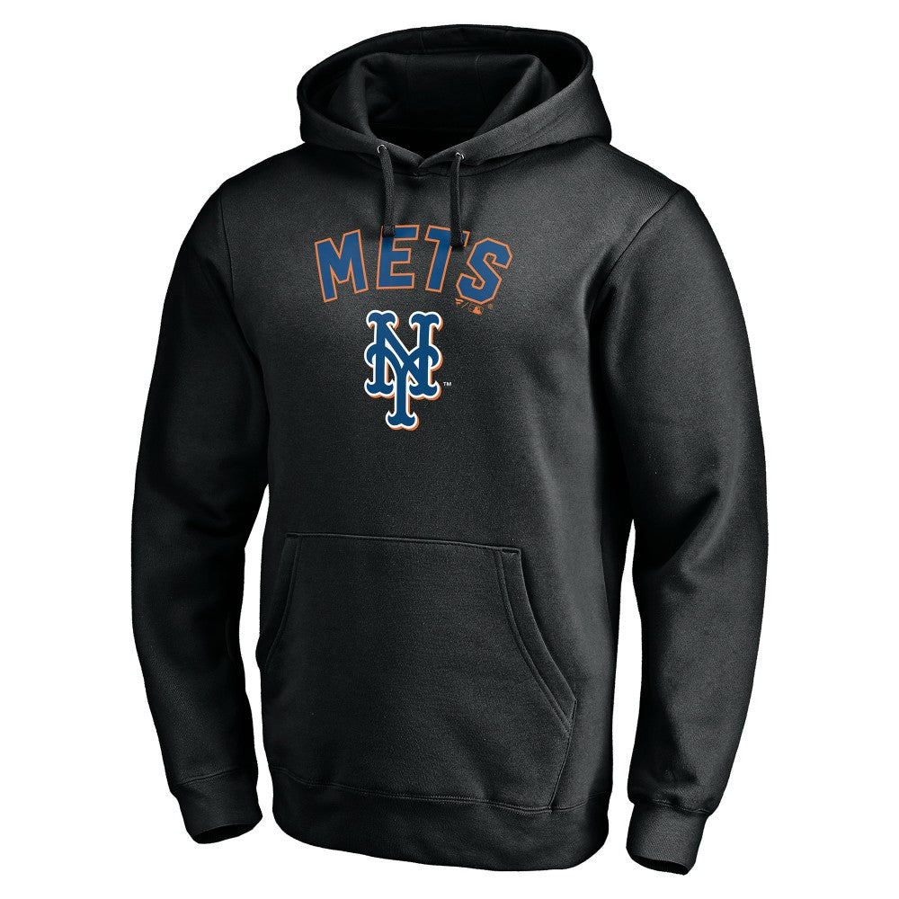 Black New York Mets Cooperstown Winning Streak Alternate Personalized Name & Number Pullover Hoodie