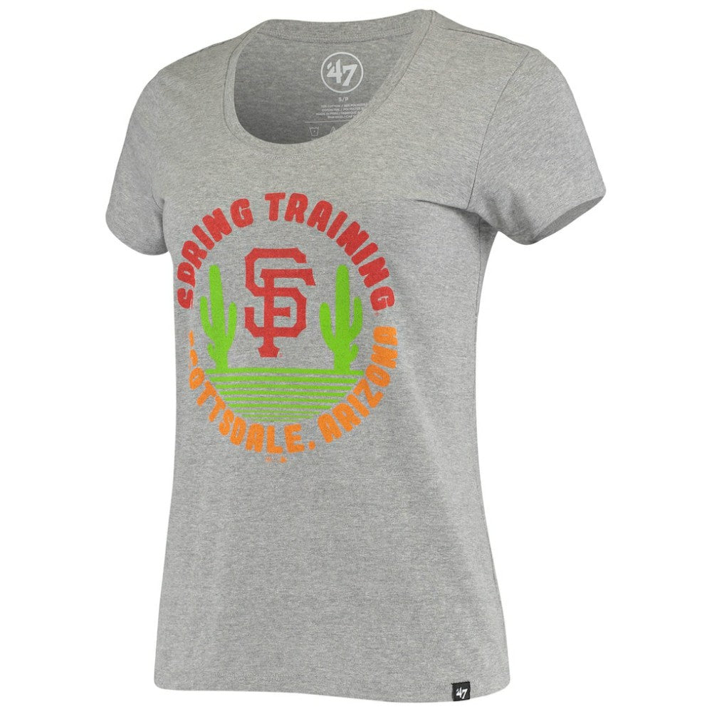 Heathered Gray San Francisco Giants '47 Women's Spring Training Cactus Circle Scoop Neck T-Shirt