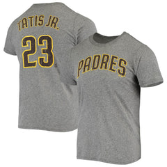 Heathered Gray Fernando Tatis Jr. San Diego Padres Majestic Threads Name & Number Tri-Blend T-Shirt