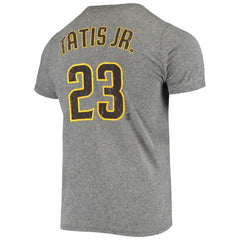 Heathered Gray Fernando Tatis Jr. San Diego Padres Majestic Threads Name & Number Tri-Blend T-Shirt
