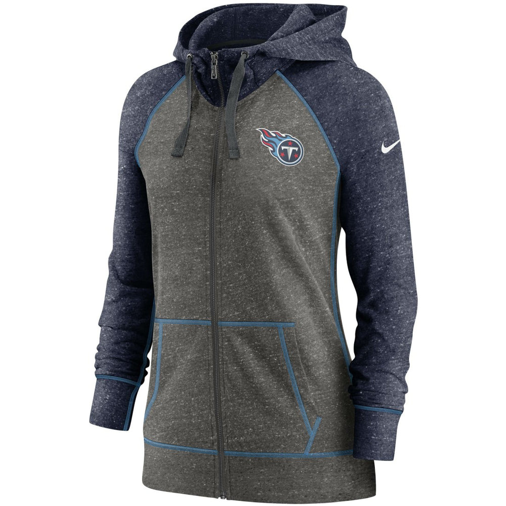 Women's Gym Vintage Raglan Full-Zip Hoodie - Tennessee Titans Hoodies