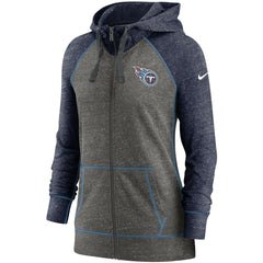 Women's Gym Vintage Raglan Full-Zip Hoodie - Tennessee Titans Hoodies