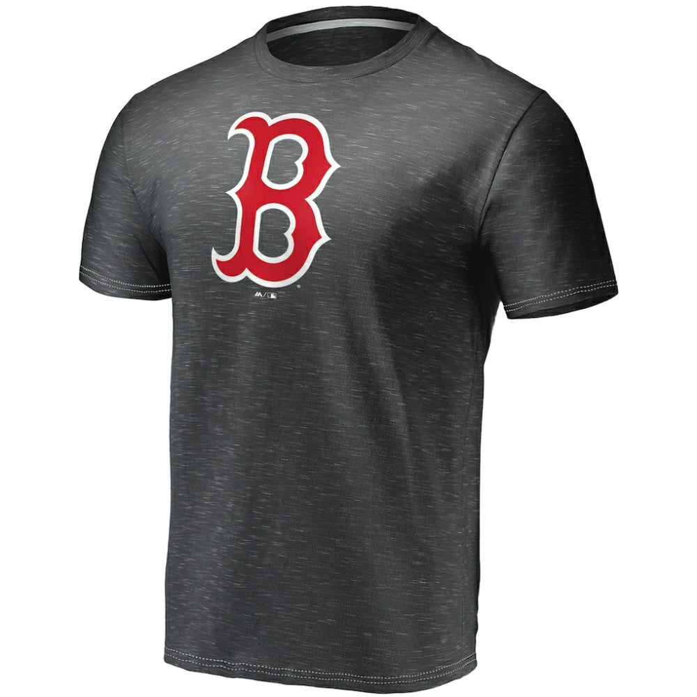 Charcoal Boston Red Sox Fanatics Official Logo Space Dye T-Shirt