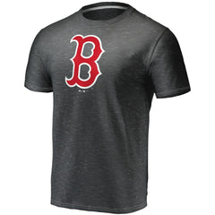 Charcoal Boston Red Sox Fanatics Official Logo Space Dye T-Shirt