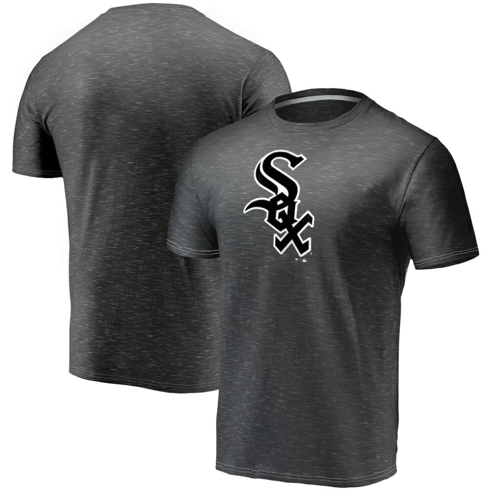 Charcoal Chicago White Sox Fanatics Official Logo Space Dye T-Shirt
