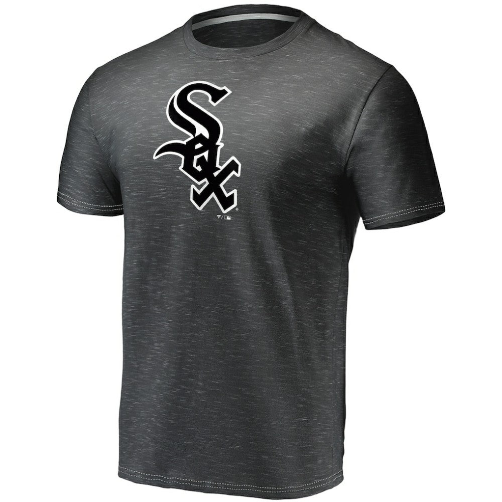 Charcoal Chicago White Sox Fanatics Official Logo Space Dye T-Shirt