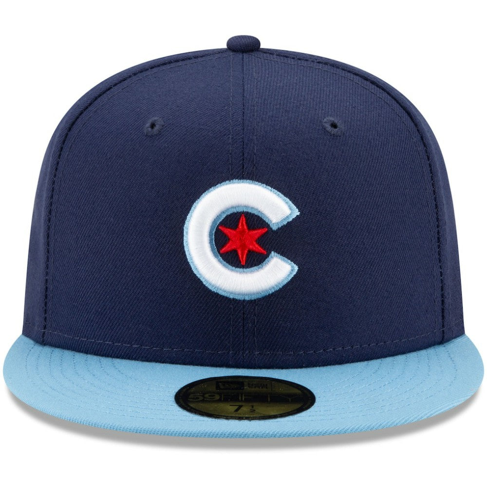 Navy/Light Blue Chicago Cubs New Era 2021 City Connect 59FIFTY Fitted Hat