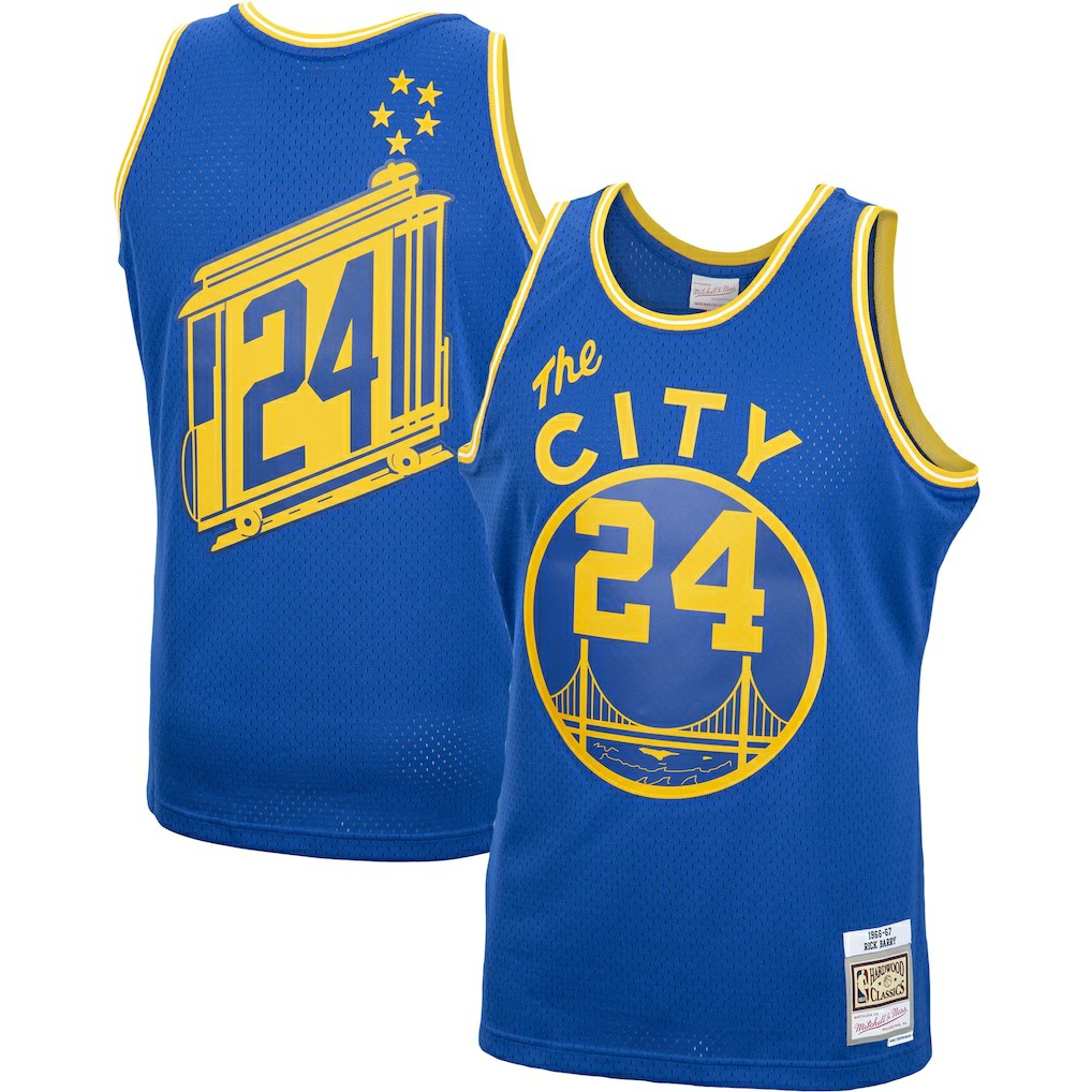 Mitchell & Ness Rick Barry Golden State Warriors 1966/67 Hardwood Classics Swingman Jersey sale