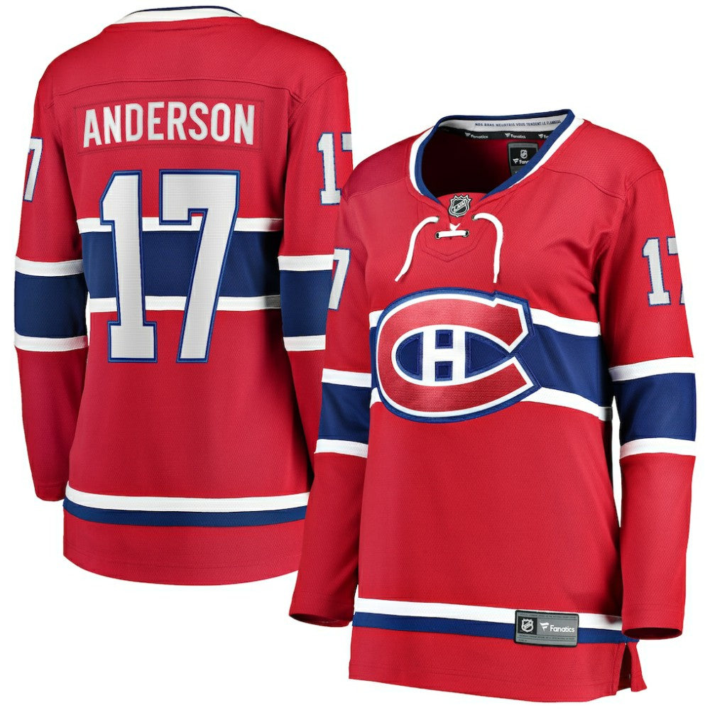 NHL Josh Anderson Montreal Canadiens Fanatics Women's Breakaway Player Jersey