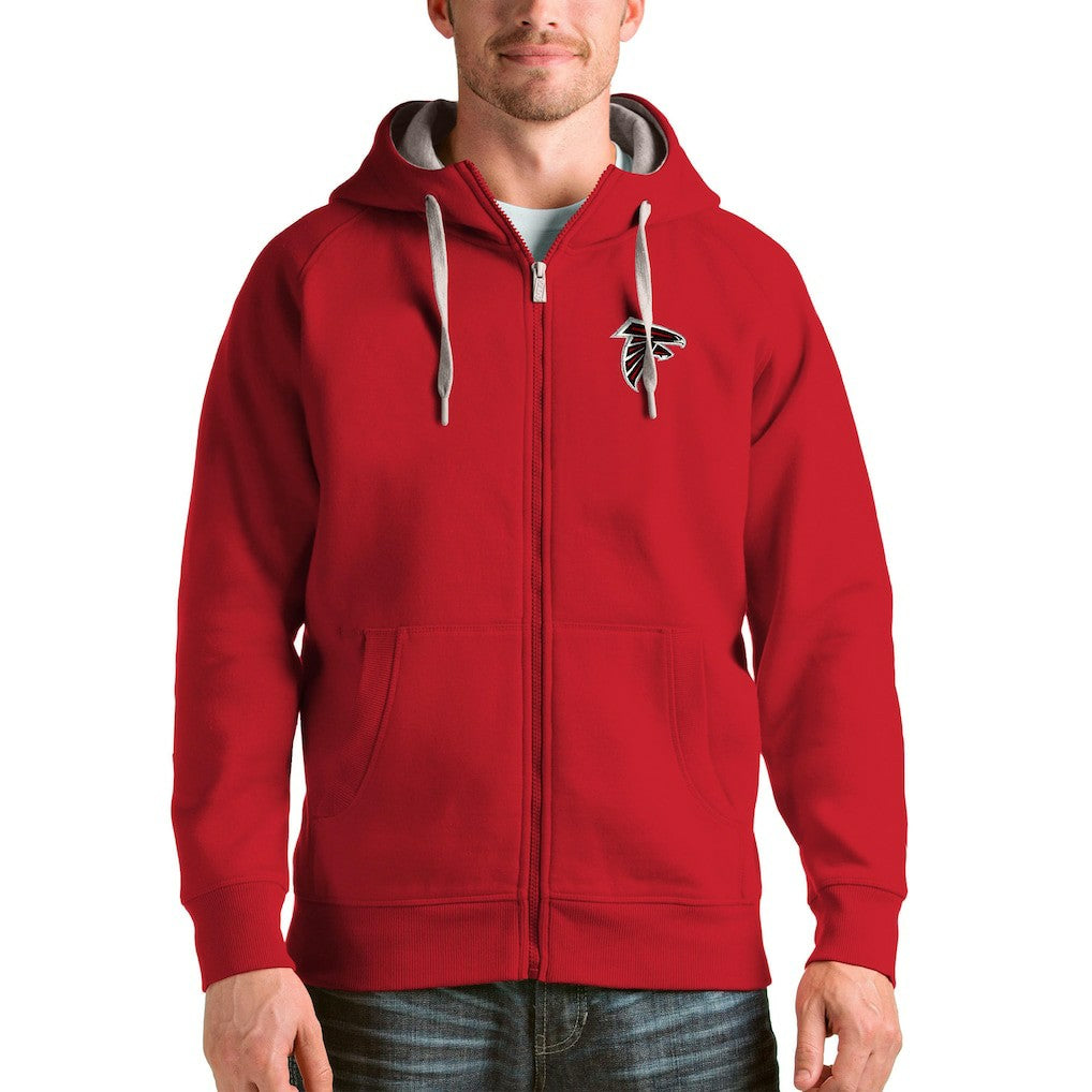 Antigua Victory Full-Zip Hoodie - Atlanta Falcons Hoodies