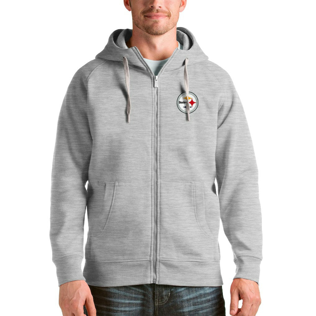 Antigua Victory Full-Zip Hoodie - Pittsburgh Steelers Hoodies