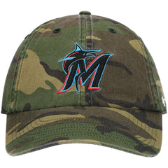 Camo Miami Marlins '47 Team Clean Up Adjustable Hat