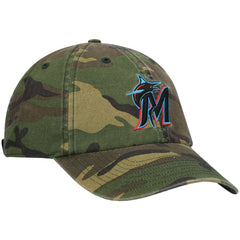Camo Miami Marlins '47 Team Clean Up Adjustable Hat